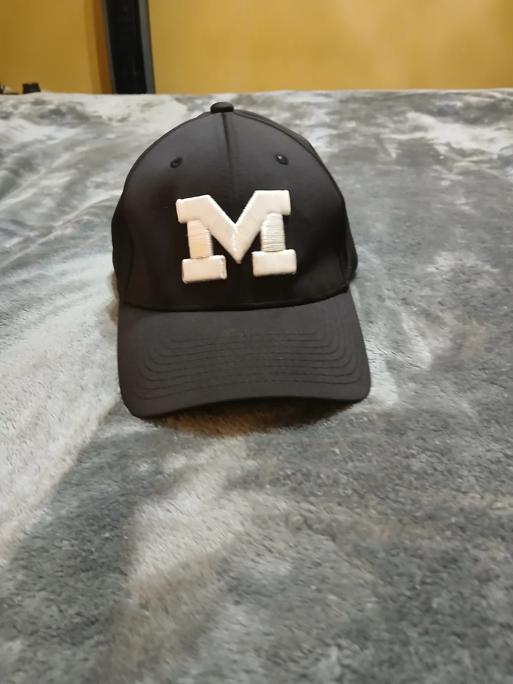 Zephyr Black MichiganCap with White 'M' Patch Size Xl